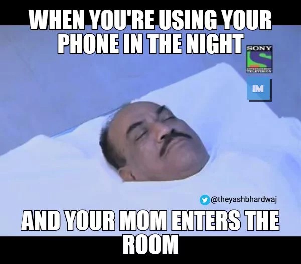 When you are using your phone in the night