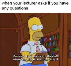 When your lecturer asks