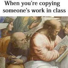 When you are copying work
