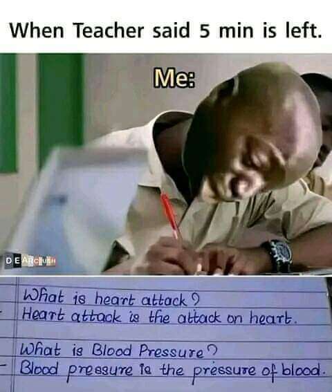 When teacher said
