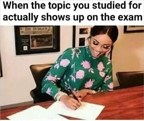 When the topic you studied